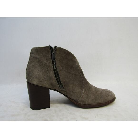 FRYE Womens Size 7 B Brown Suede Zip High Ankle Boots - Picture 4 of 11